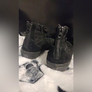 Black high top vans with zipper